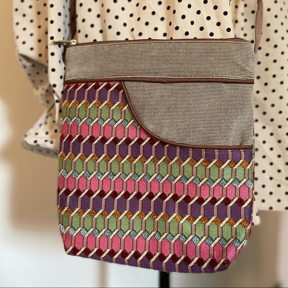 Danny K. Beverly Hills Crossbody Tapestry Bag